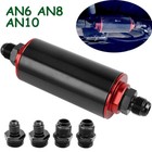 AN6 AN8 AN10 100 Micron Billet Racing Inline Fuel Oil Petrol Filter Aluminum