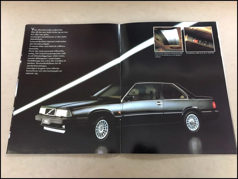 1987 Volvo 780 Bertone Coupe Swedish Original Car Sales Brochure Catalog Foto 4 de 4
