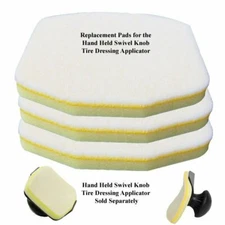 Hand Held Swivel Knob Tire Dressing Applicator Replacement Pads (3 Pack)