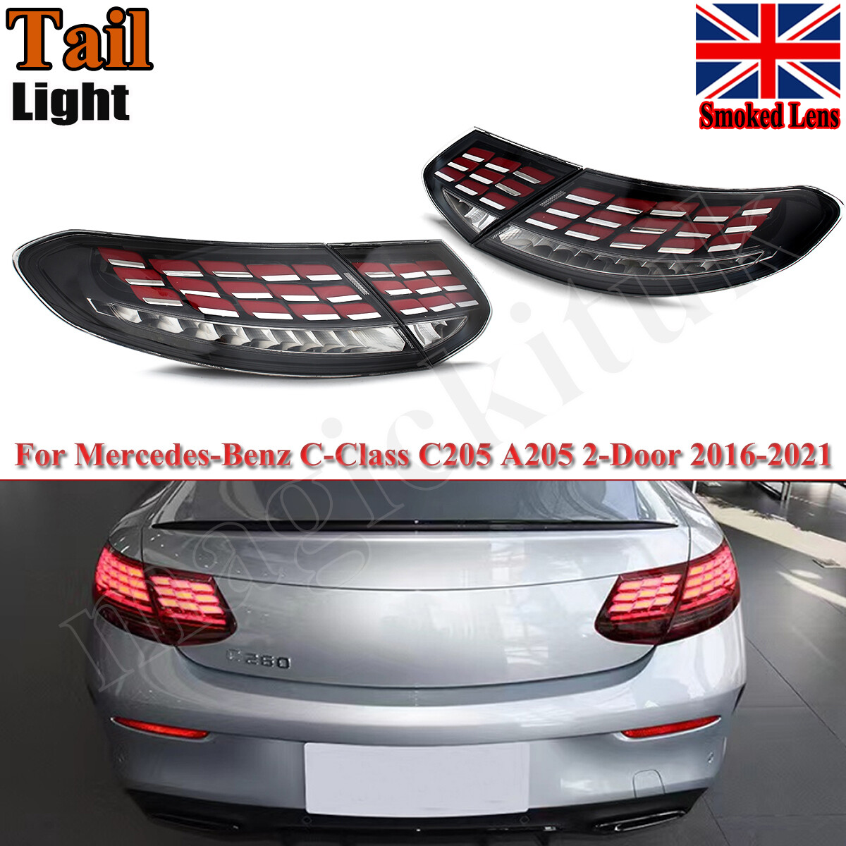 Smoked Lens LED Tail Lights For 2015–2021 Mercedes-Benz C-Class A205/C205  Coupe | eBay UK
