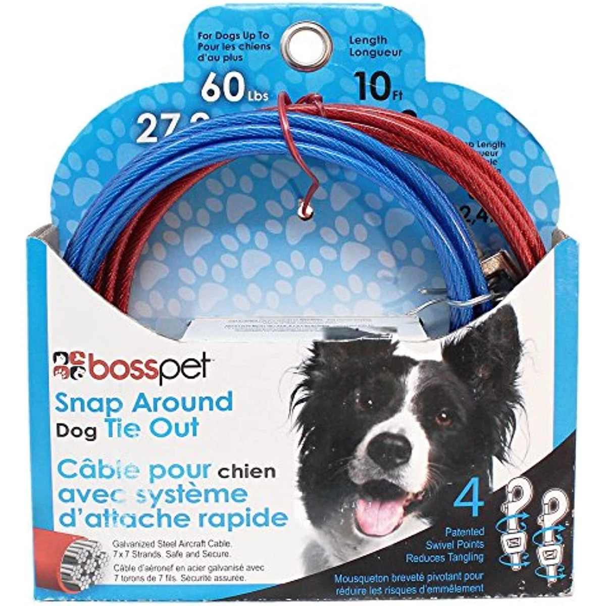 Boss Pet Q2515 000 99 10 Large Dog Snap Around Pdq Tie Out eBay
