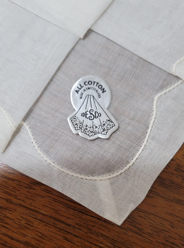 NUEVO-Pegatina Vintage Bordada Corazón San Valentín Desco Hankie Suiza Foto 2 de 4