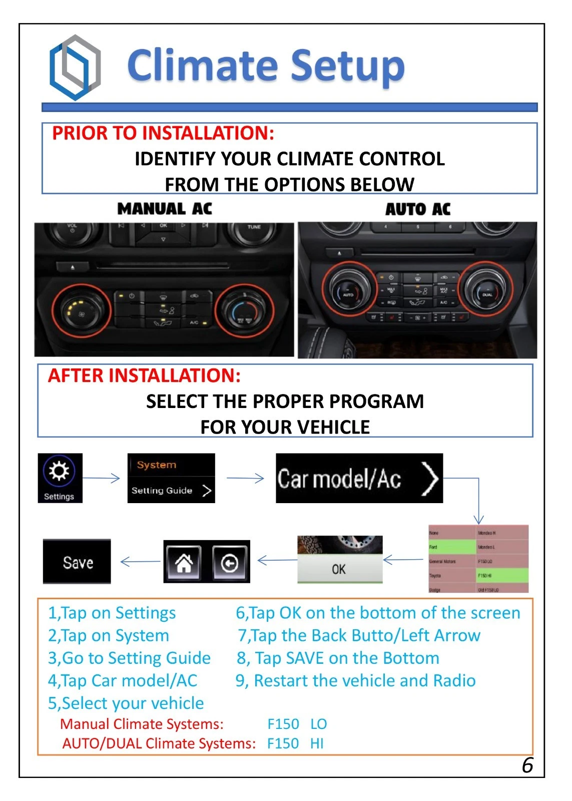 LINKSWELL Touch Screen Car Radio for Ford F-150 2015-2020 Super Duty 2017-2022 - Picture 3 of 14