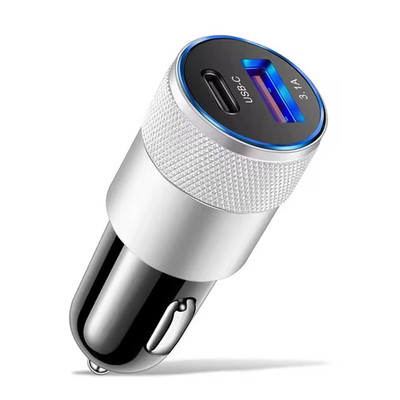 66W USB Car Charger Type C Fast Charging Phone Adapter for Xiaomi Huawei PD Phon