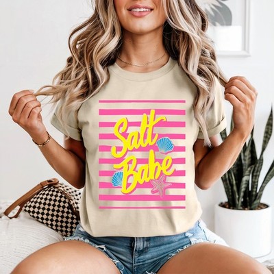 Salt Babe Damen T-Shirt Strandleben Sommer Geburtstag Geschenk für Sie