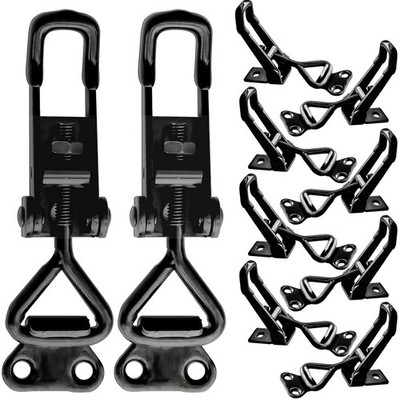 10Pack Black Toggle Latch Clamp, Heavy Duty Latch-Style Toggle Clamp, Adjus
