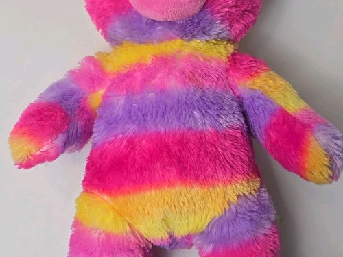 Build a Bear Workshop 17” Plush "Tropical Popsicle" Teddy Yellow Pink and Purple - Picture 7 of 20