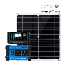 6000W 110V 100A Solar Panel Kit Complete Solar Power Generator Home Grid Systehx