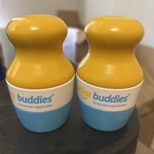 Lot Of 2 Solar Buddies Refillable Sunscreen Applicator Roll-on New Free Ship