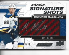 19/20 UD ENGRAINED ROOKIE SIGNATURE SHOTS /99 MACKENZIE MACEACHERN # RSS-MM