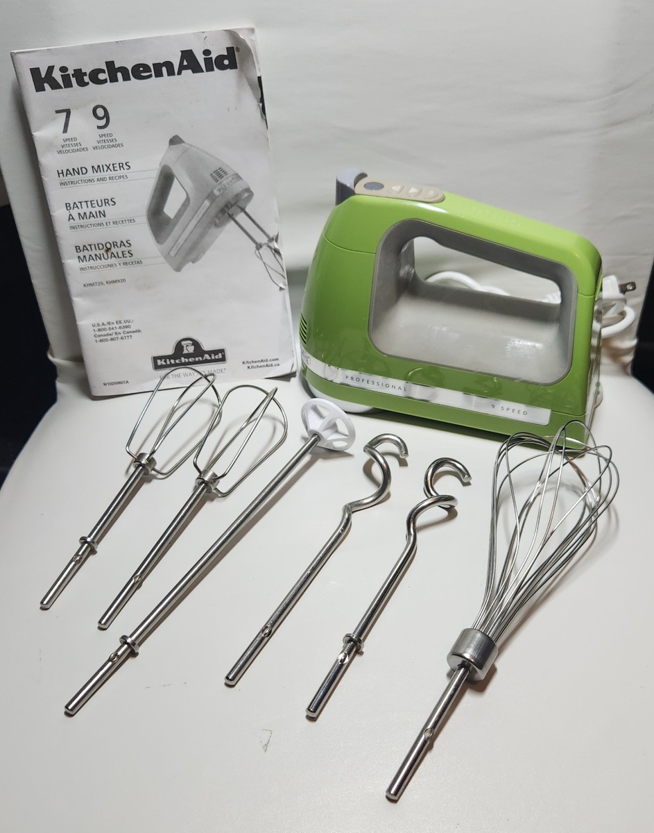 KitchenAid Hand Mixer 9 Speed Lime Green Retro Color ( Rare Look