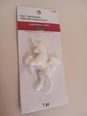 Ashland Tiny Treasures Christmas Glittery Unicorn Mini Embellishment Decoration