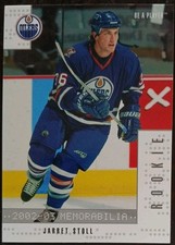 2002 - 2003 ITG Be A Player Jarret Stoll Rookie Memorabilia Update Series