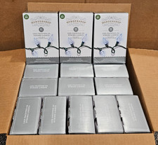 Bulk 14 Boxes Wondershop LED Faceted String Lights Cool White C6 60 Lights