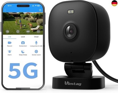 VIMTAG 2,5K Mini Kamera Überwachung Aussen,5G/2.4G WLAN Kamera Außen,Außenkamera