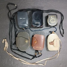 Lot of 6 Vintage Light Meters Untested Argus Lentar Gold Crest Weston Master