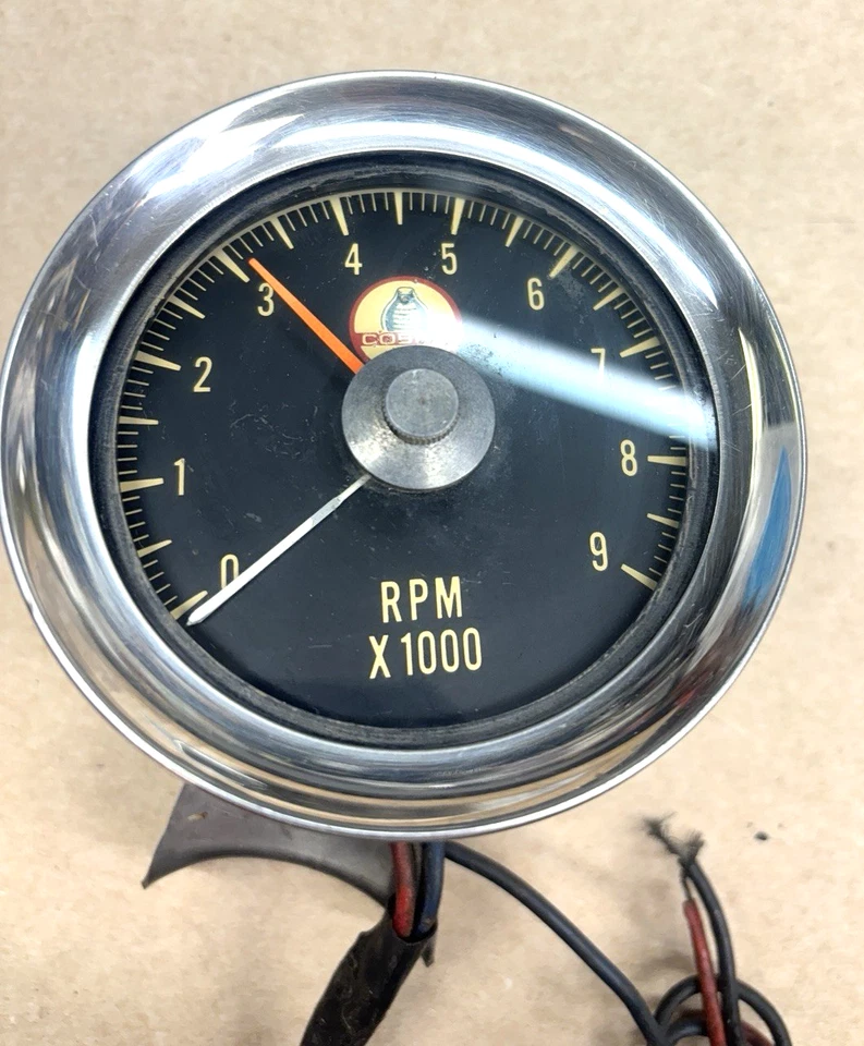 Винтажный 1965 Shelby Cobra 9000 об/мин тахометр реальная сделка V8 12 В GT 350 НЕПРОВЕРЕННЫЙ - Изображение 2 из 4