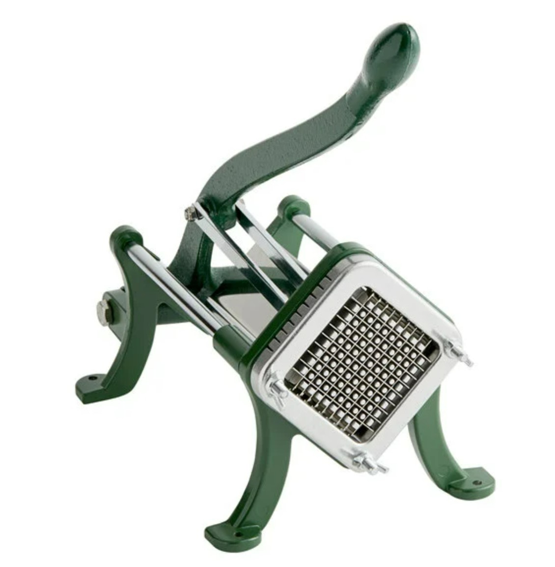 1/4" Green Countertop Cast Iron French Fry Cutter Potato Straight Cutter Slicer