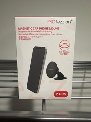 PROfezzion MagSafe Compatible Magnetic Car Dashboard Phone Mount 2 Pack