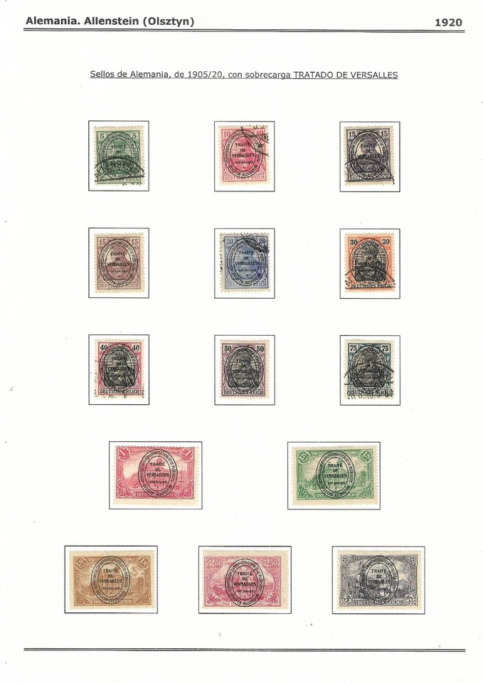 Germany: Occupation france: 1920; treaty of Versailles, VF, mint & used, EBA011 - Image 2 of 2