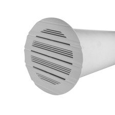 Extractor Fan Wall Vent Kit 100mm – Round Louvre Grille + PVC Pipe + Hooded Vent