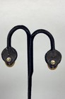 13K Yellow Gold Blue Dress Pendant Stud Earrings 5.74g — photo 2