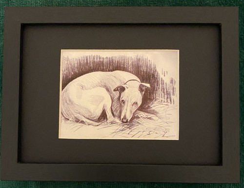 Whippet MATTED | FRAMED | READY TO GIFT - 1986 Vintage Dog Art Print