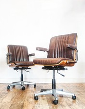 Near Pair of Mid-Century Martin Stoll for Giroflex Reupholstered Executive Desk