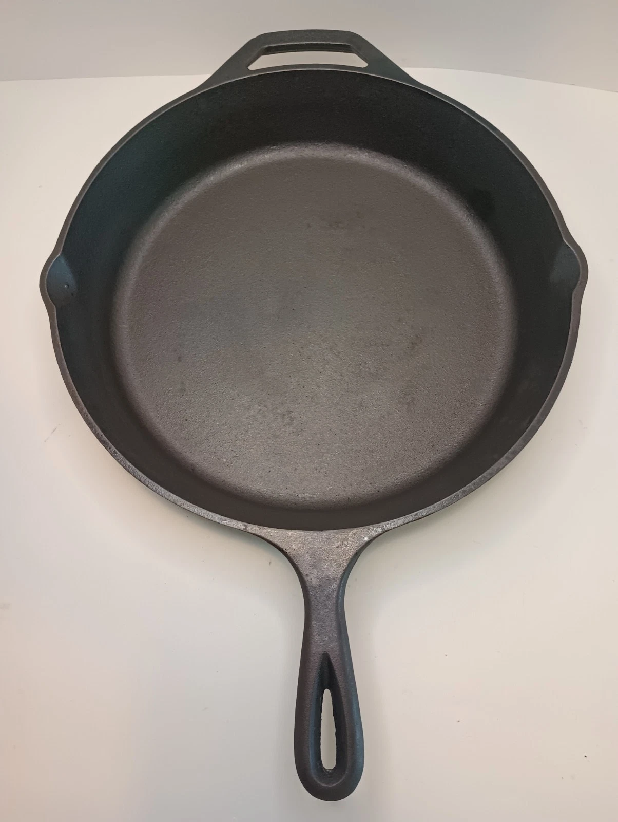Vintage Lodge Cast Iron Skillet 10SK 12" Two Handle Restored Seasoned Ready