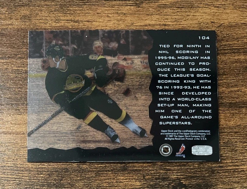 1996-97 Upper Deck Ice Alexander Mogilny #104 Vancouver Canucks - Image 2 of 2