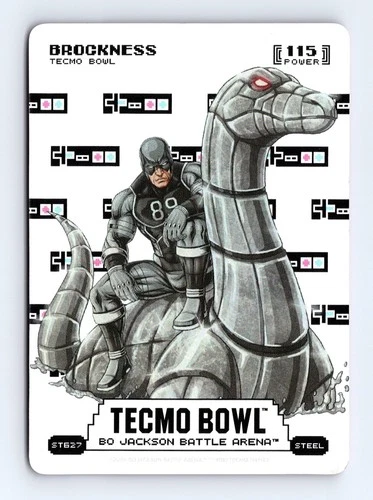 Bo Jackson Battle Arena TECMO BOWL #ST627 BrockNess Sore Thumb Battlefoil Steel*