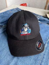 🛹VINTAGE Black  Anime Hook-Ups Super Assassin Streetwear Cap Hat Y2K FlexFit
