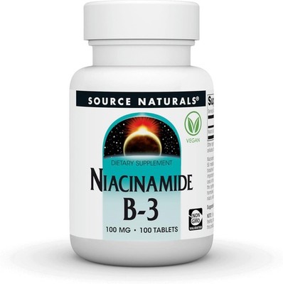 Source Naturals Niacinamid Vitamin B3 100mg - 100 Tabletten
