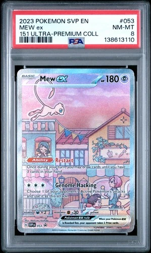 2023 POKEMON SVP EN-SV BLACK STAR PROMO 151 ULTRA-PREM COLL #053 MEW EX PSA 8