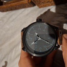 SUPERDRY Herrenuhr Aviation Equipment, Lederarmband, schwarz SYG151E; K1 1731