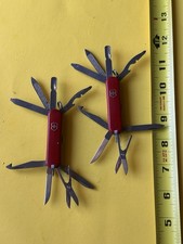 Lot Of 2 Victorinox MiniChamp Red Swiss Army Knife