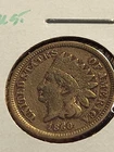 1860 Indian Head Copper Nickel Cent, round bust, Philadelphia     inv04    p192