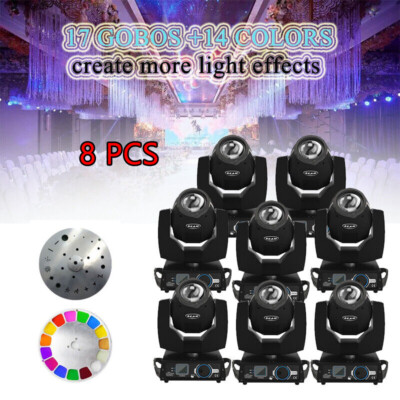 8X 230W 7R Beam Moving Head Light 8 Prism DMX Stage Lighting DJ Disco Show Party