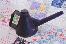 Antique Railroad Miner Oil Can Style Lamp Sheet Metal Cotton Wick SORY Urbana O.
