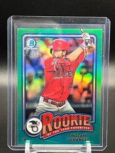 2024 Bowman ROY Favorites Aqua Refractor /125 Nolan Schanuel RC #ROY-9 Angels