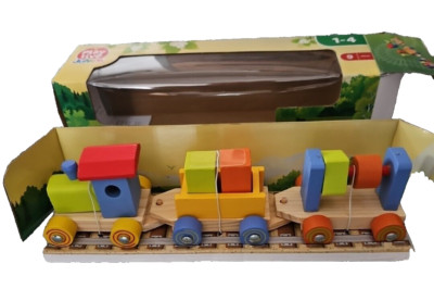Steckspiel Holz Zug Fred