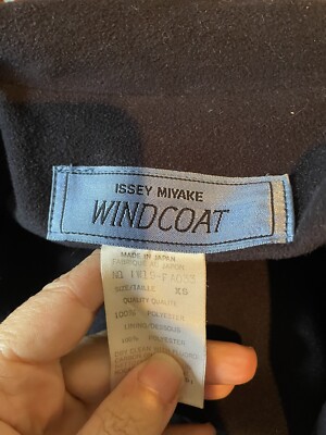 Issey Miyake Windcoat VTG Vintage RARE zipper hood drape XS