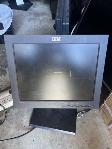 IBM Thinkvision 15" LCD POS Monitor 6636 with power cord and VGA cable