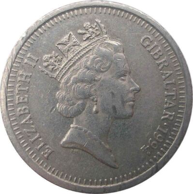 Gibraltar 10 Pence Coin | Elizabeth II | Fortified Tower