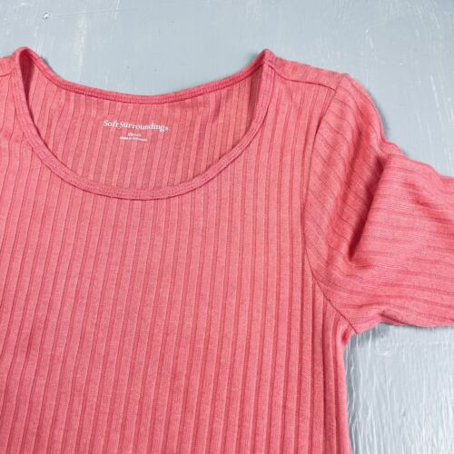 SOFT SURROUNDINGS womens dress XS Knit Maxi pink rayon poly blend soft stretchy - 第 4/9 張圖片