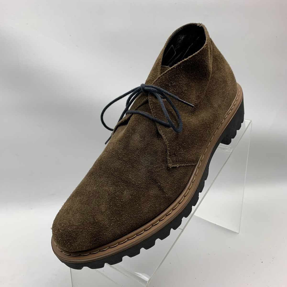 Anna Fidanza Women’s Suede Chukka Boots Brown Italy Lug Sole EU 39 US 8 Anna Fidanza Chukka Ankle Boots Brown Leather Suede Round  main image 3
