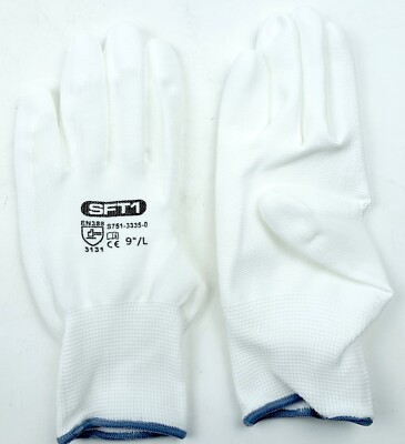 Pair of SFT1 Safety Gloves EN388 White Large S751-3335-0-L