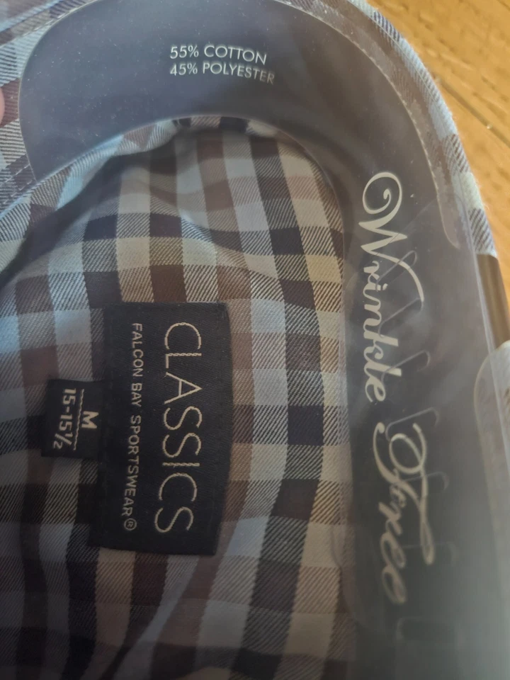 РАЗМЕР M CLASSICS FALCON BAY SPORTWEAR (новый) длинным рукавом платье рубашка лот 566 - Изображение 3 из 3