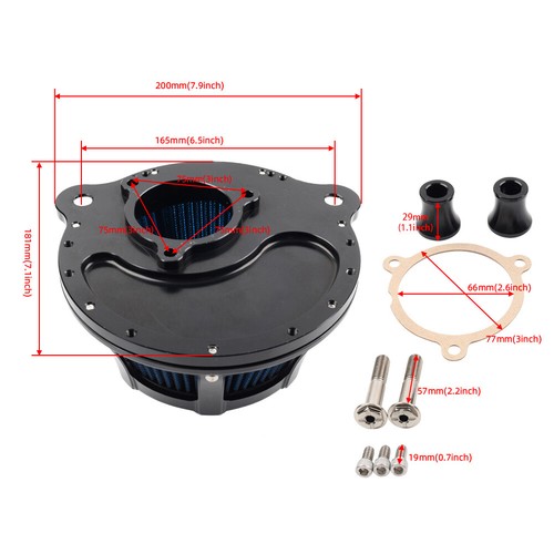 Air Cleaner Intake Filter Kit For Harley M8 Road King FLHR, Street Glide FLHX - Picture 11 of 11