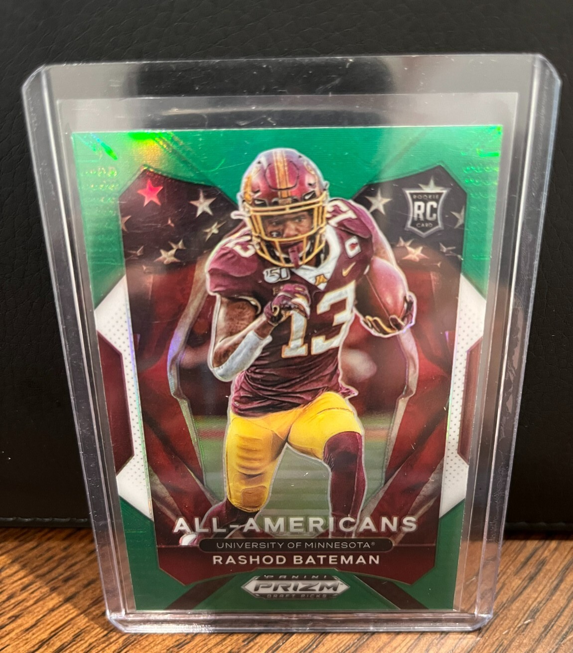 2021 Prizm Draft Picks Rashod Bateman All-Americans Rookie Green PRIZM #196